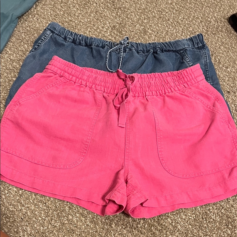 Pink and Blue denim J.Crew light airy shorts